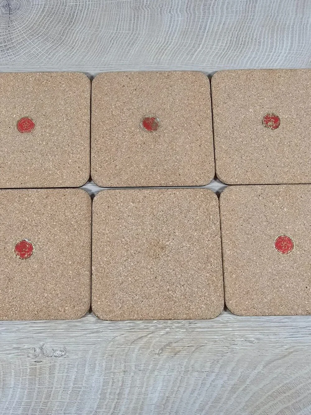Pimpernel Coasters Set of 6 Birds Cork Back Green Richard G Lowe Made in England
